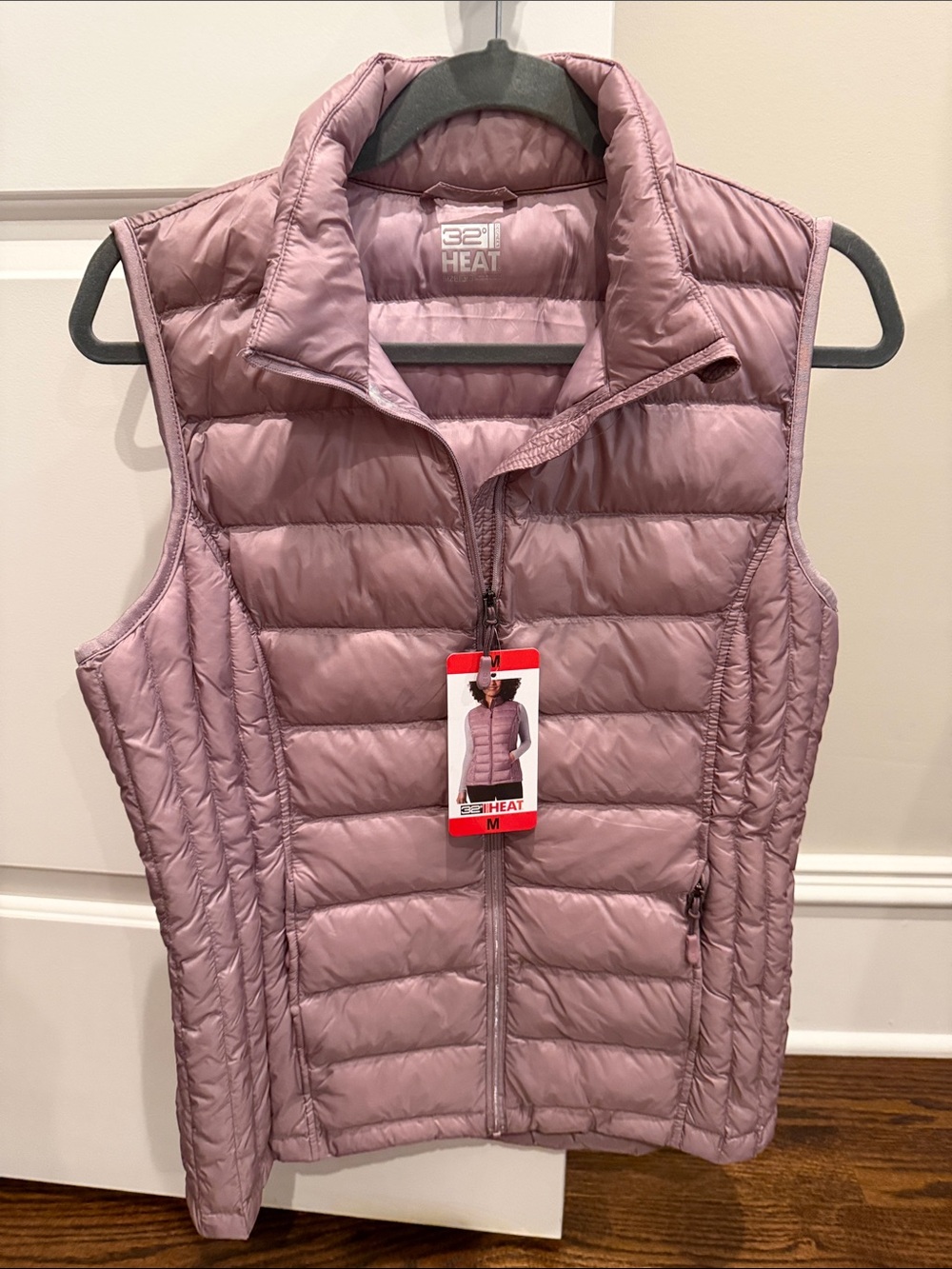 32 Degrees Women's Quilted Packable Vest - Mauve Pink